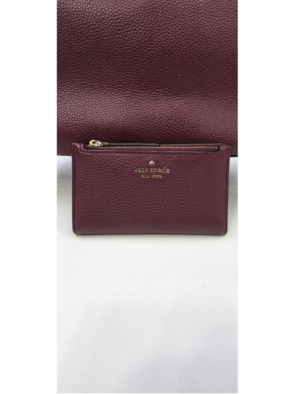 Kate Spade Jackson Deep Cherrywood Satchel Purse with matching Wallet - Picture 2 of 16